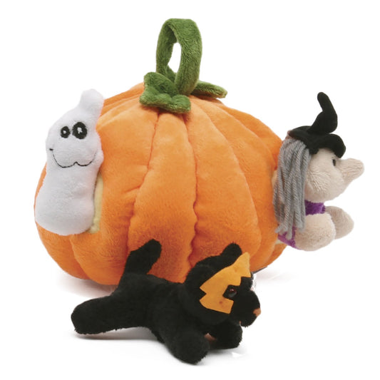 Unipak Halloween Pumpkin  Finger Puppet Plush Stuffed Animal Play House, 9"