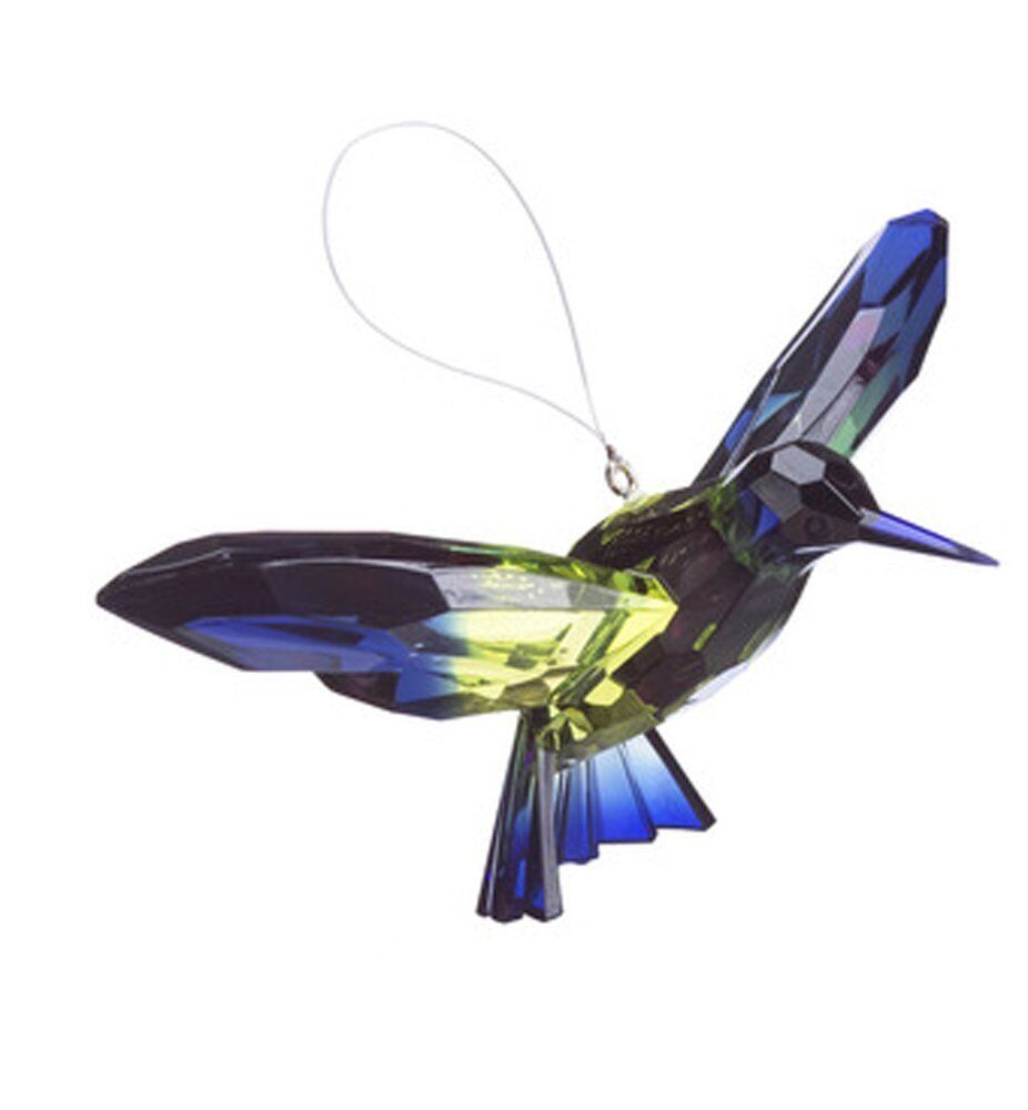 Colorful 7 Inch Two-Toned Hummingbird Ornament/Sun-catcher (Turquoise/Green)