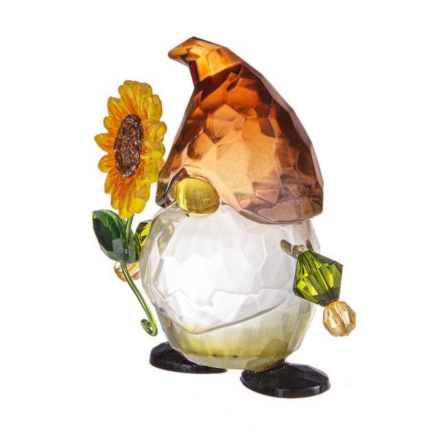 Ganz ACRYF-91 Sunflower Gnome Figurine Figurine with Sunflower, 2.5-inch Height