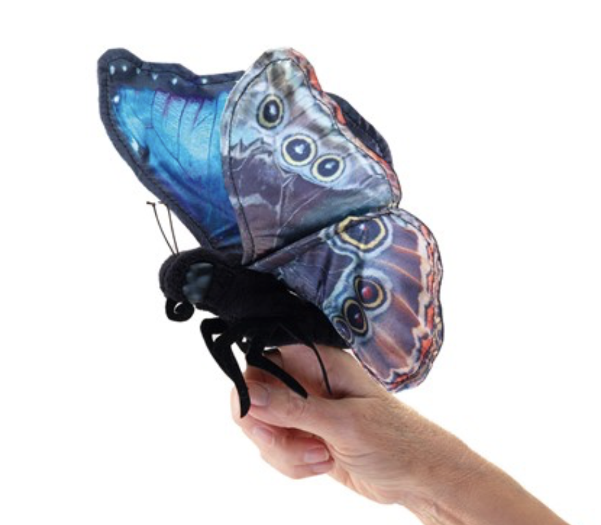 Folkmanis Blue Morpho Butterfly Finger Puppet