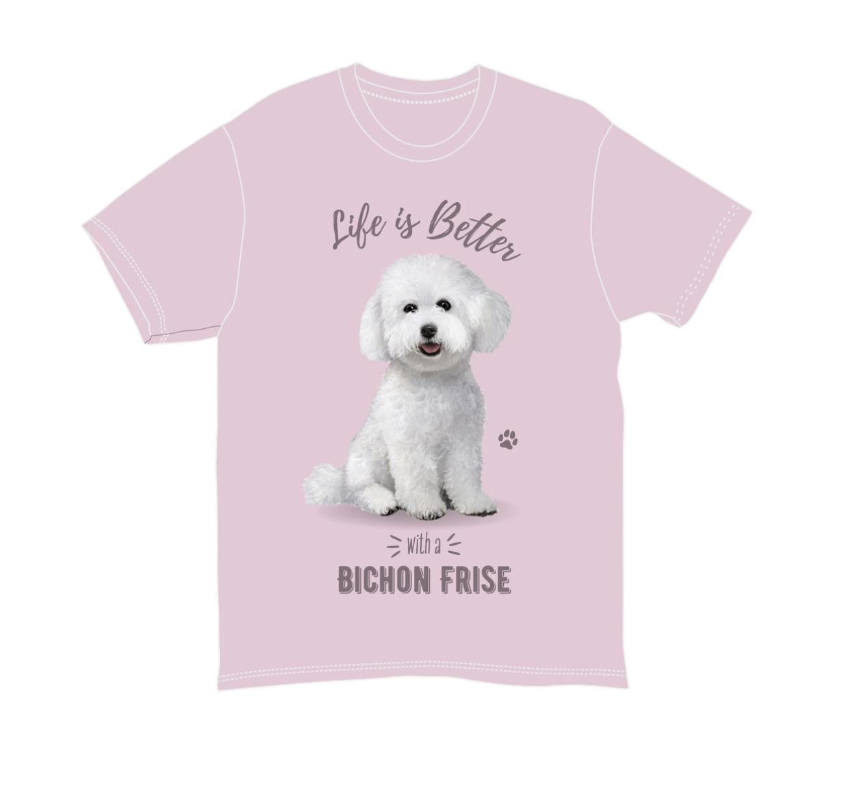 Bichon Frise Unisex 100% Cotton T-Shirt - Super Soft & Comfortable, Small