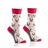 Yo Sox Pugs Funky Women's Crew Socks for Dress or Casual Wear Size 5-10