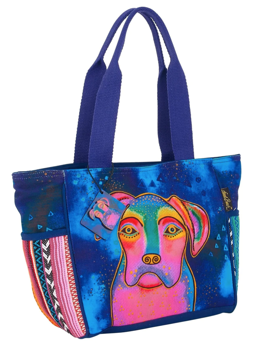 Laurel Burch Woof Dog Medium Tote, 17" x 6" x 10"