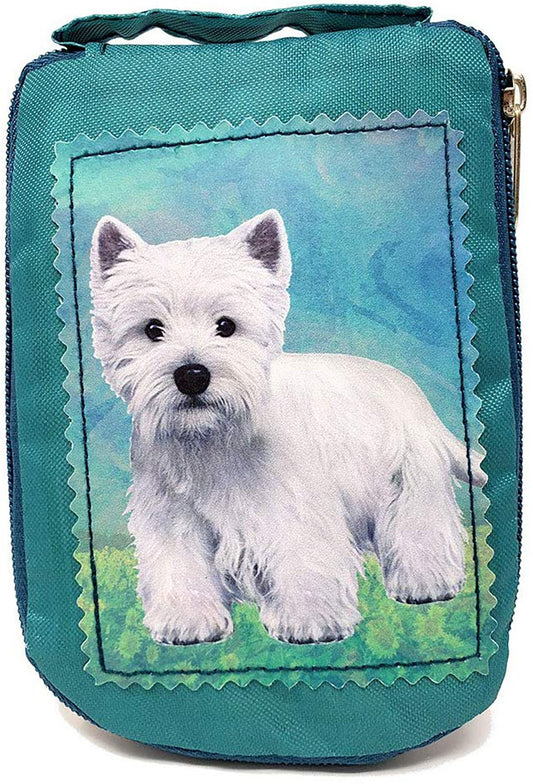 Westie Foldable Tote Bag - Durable, Waterproof - Zippered Market Tote