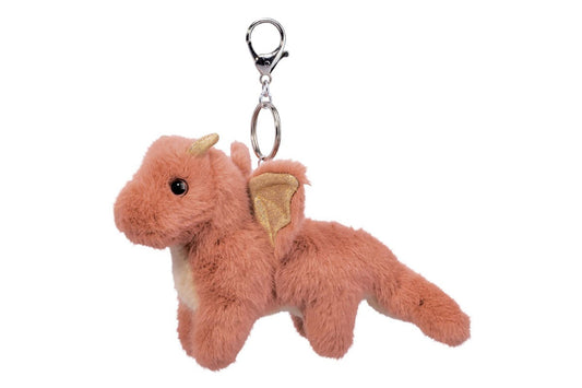 Douglas Toys Plush Stuffed Animal Backpack, Purse, Bag Charm, Rust Dragon, 5"