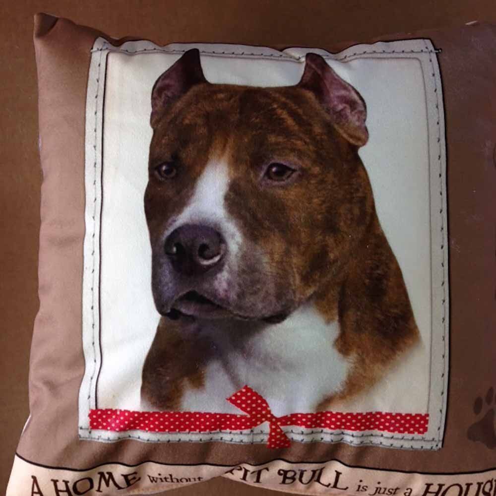 E&S Pets Large Dog Design Throw Pillow 16 x 16 inches - Pit Bull Terrier