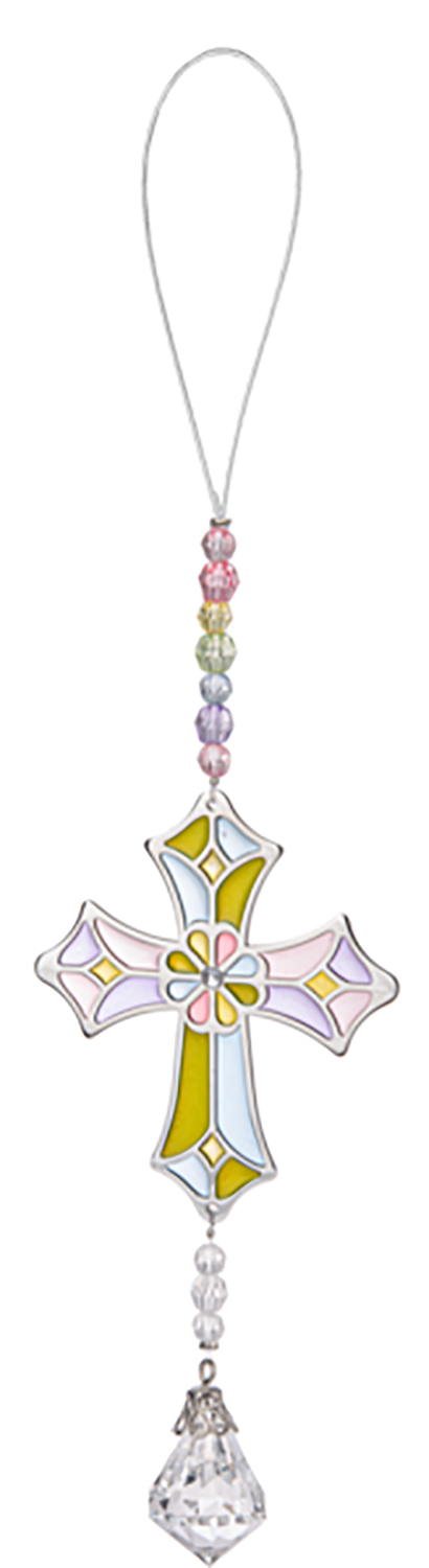 Ganz Cross SUN JEWELS[TM] Ornament, Acrylic, 6" long