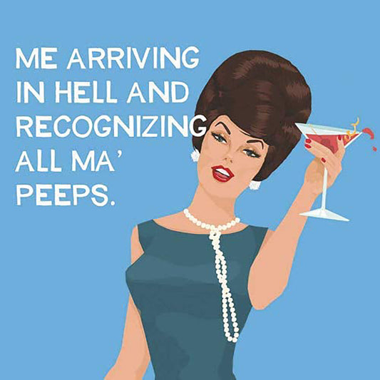 Paperproducts Design Ma' Peeps Beverage Napkin, 5" x 5", Multicolor