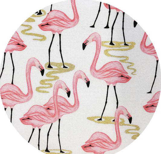 Andreas Round Silicone Mat Jar Opener, Pink Flamingos, 6.25 Inch