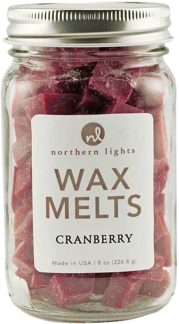 Cranberry Mason Jar Wax Melts, 8 ounces by Northern Lights Candles