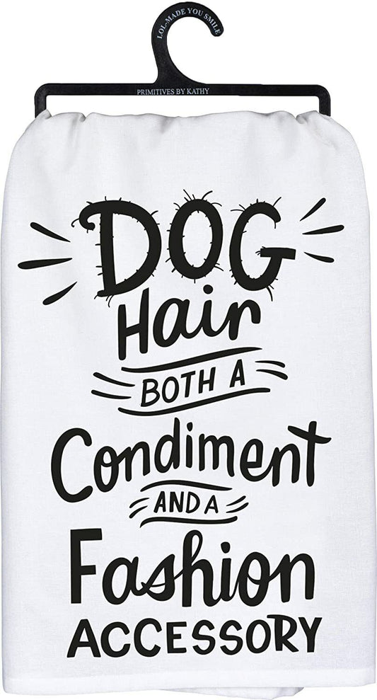 Primitves By Kathy Dish Towel, 28", Dog Hair Condiment and Fashion Accessory