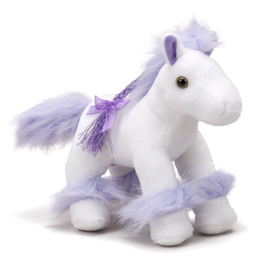 Unipak 2833HPR 7" Gibbles White and Purple Horse Plush Stuffed Animal Toy