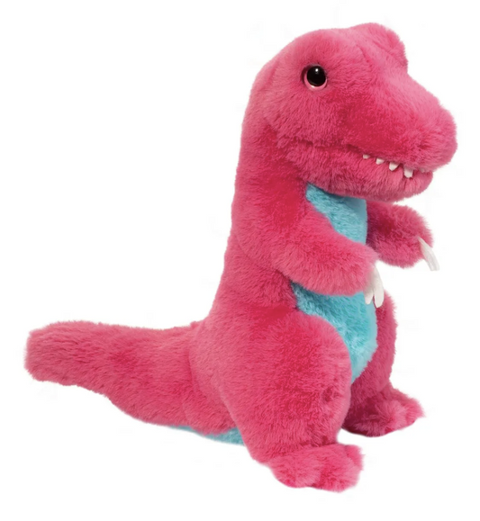 Douglas Stephanie Soft Pink T-Rex Dino Plush Stuffed Animal, 10" tall