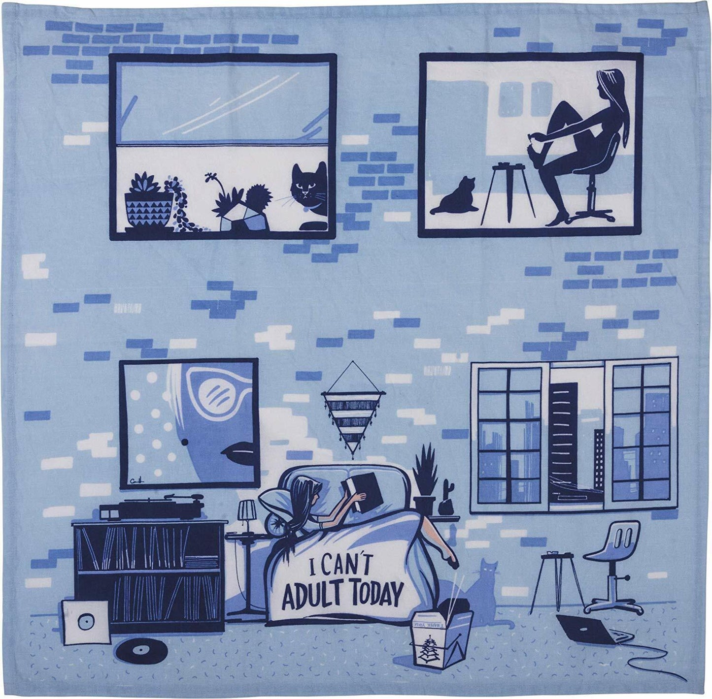 Primitives by Kathy Kitchen Towel - I Can't Adult Today Dish Towel Cotton