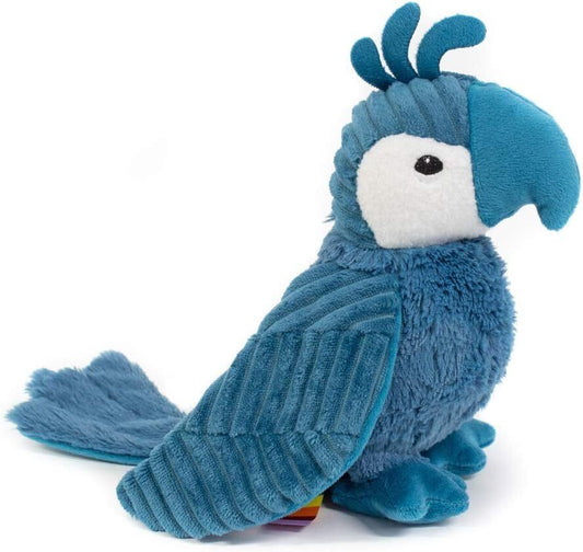 LES DÉGLINGOS Ptipotos Repetos The Parrot Plush Toy | Blue