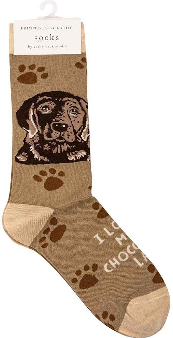 Primitives by Kathy 113733 - I Love My Chocolate Lab Socks