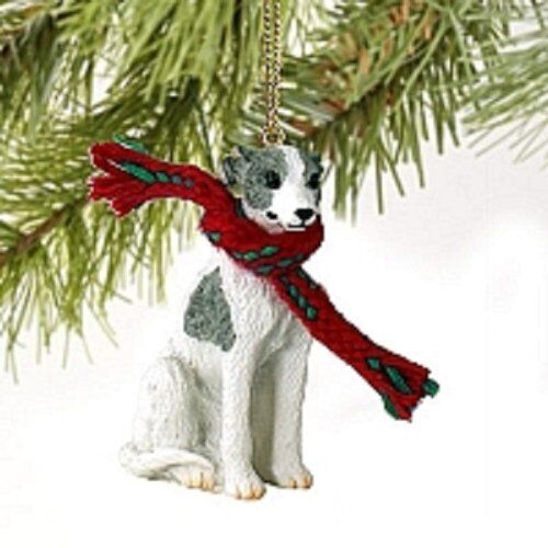 Whippet Gray & White Original Ornament