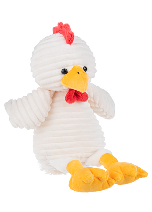 Ganz Ribbles Chicken Corduroy Plush Stuffed Animal Toy, 12"