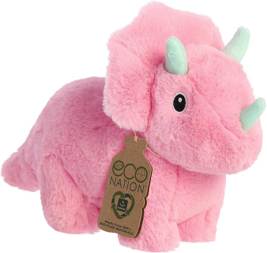 Aurora® Eco Nation™ Trix Triceratops Stuffed Animal Recycled Materials, 8"