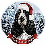 Holiday Pet Gifts English Cocker Spaniel Black/White Porcelain Ornament