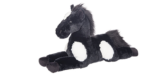 Ganz Gambler Lying Down Plush Stuffed Animal Toy Black Paint Horse, 12.5"