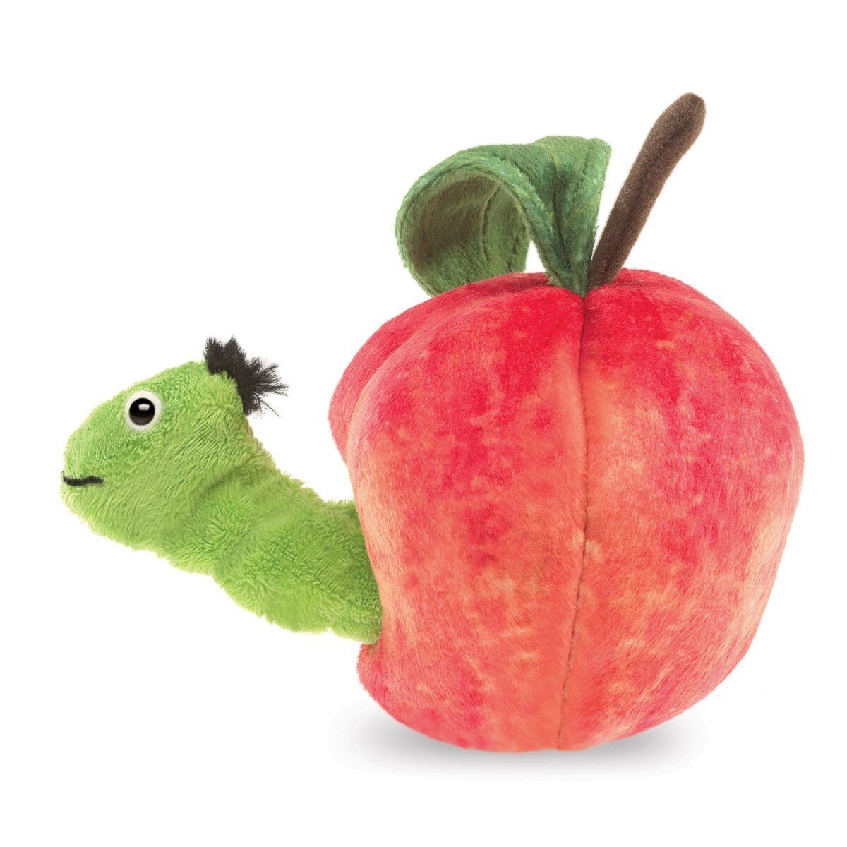 Folkmanis Worm in Apple Finger Puppet