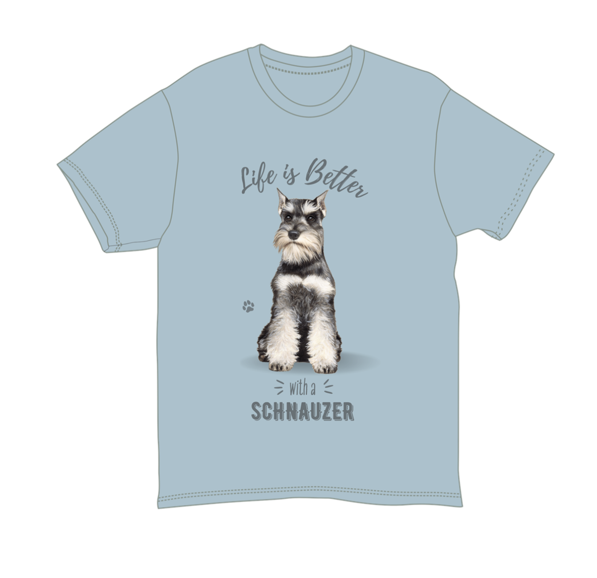 Schnauzer Unisex 100% Cotton T-Shirt - Super Soft & Comfortable, Small