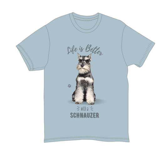 Schnauzer Unisex 100% Cotton T-Shirt - Super Soft & Comfortable, Small