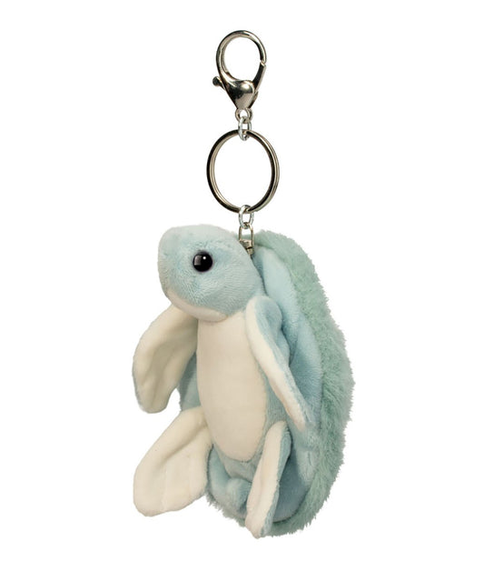 Douglas Toys Plush Stuffed Animal Backpack, Purse, Bag Charm, Aqua Turtle, 5"