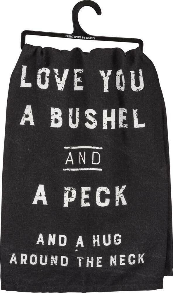 Primitives By Kathy Love You Bushel And A Peck Kitchen Towel