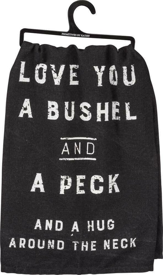 Primitives By Kathy Love You Bushel And A Peck Kitchen Towel