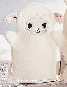 Lil' Lamb Grey Super Soft Cotton Terry Cloth Baby Bath Mitt By Li'l Llama