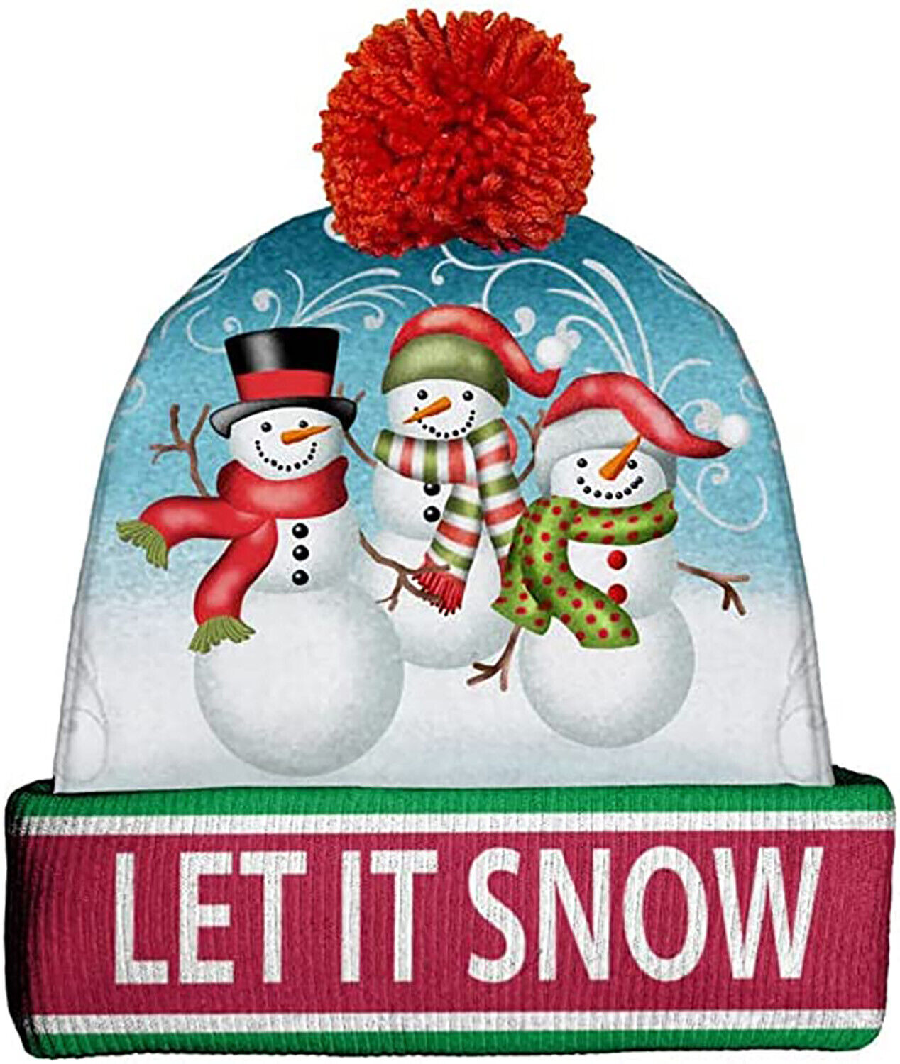 Spoontiques Winter Beanie Hat, One Size Fits Most - Let It Snow Snowman