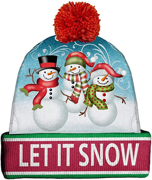 Spoontiques Winter Beanie Hat, One Size Fits Most - Let It Snow Snowman