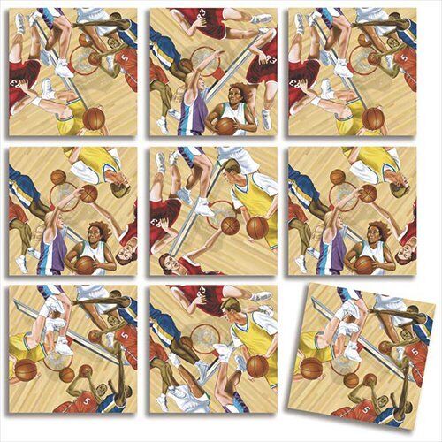 B Dazzle Hoops (Basketball) Scramble Squares 9 Piece Puzzle