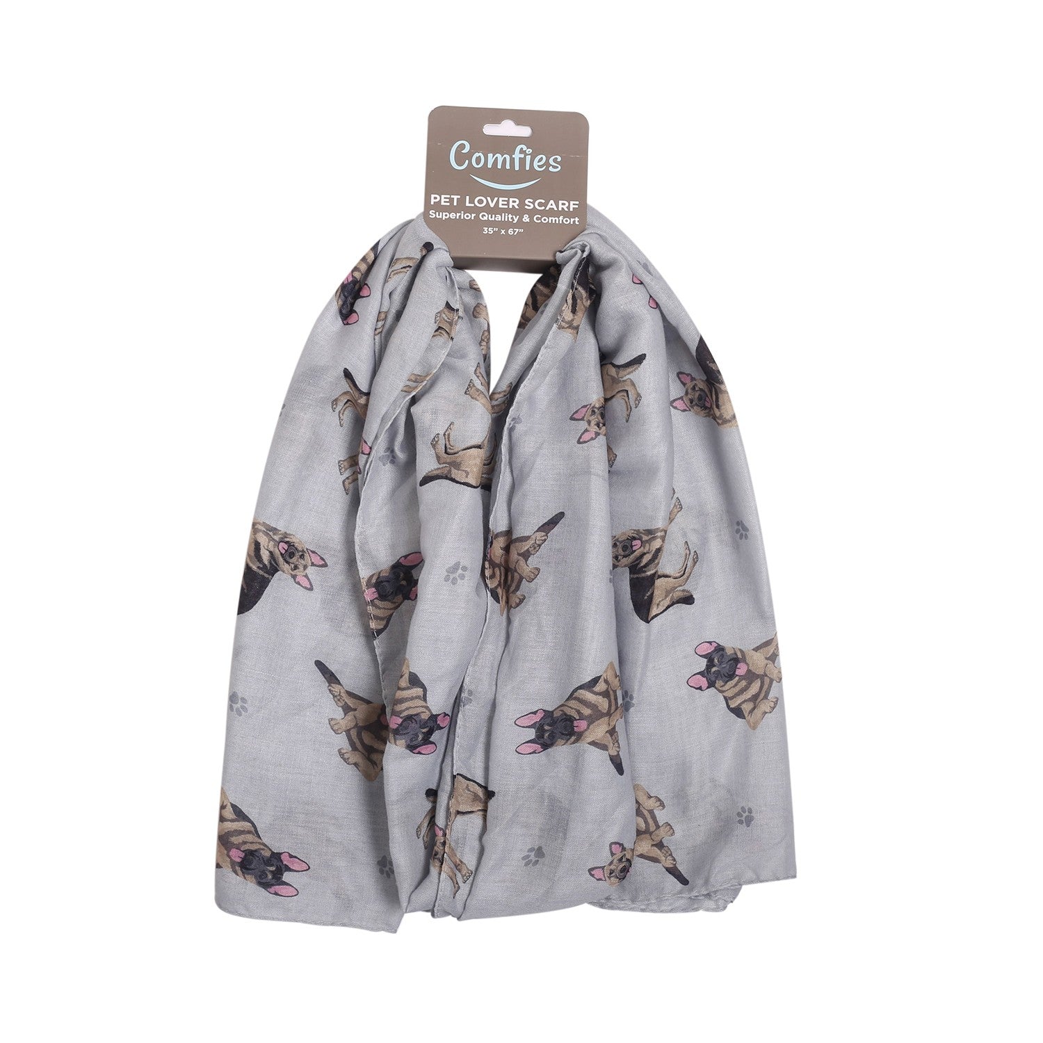 German Shepherd Dog Lover Scarf - Year-round scarf, Lightweight, 67"