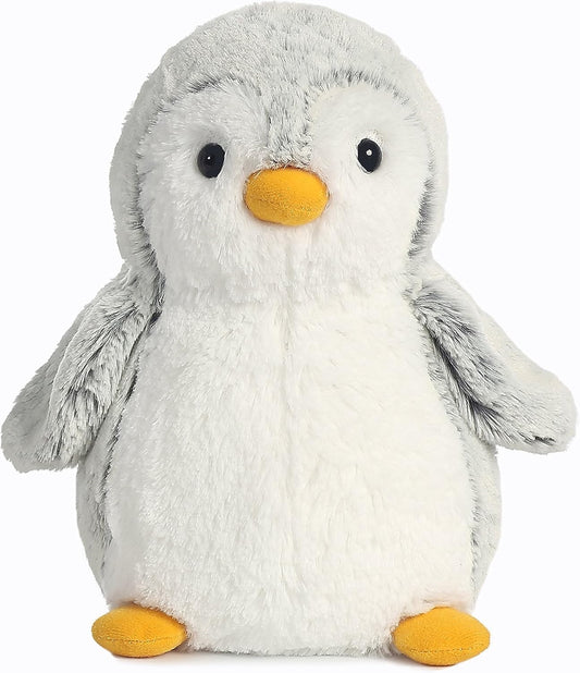 Aurora® Playful Pompom Penguin™ Stuffed Animal Toy  Small - Gray 9 Inches