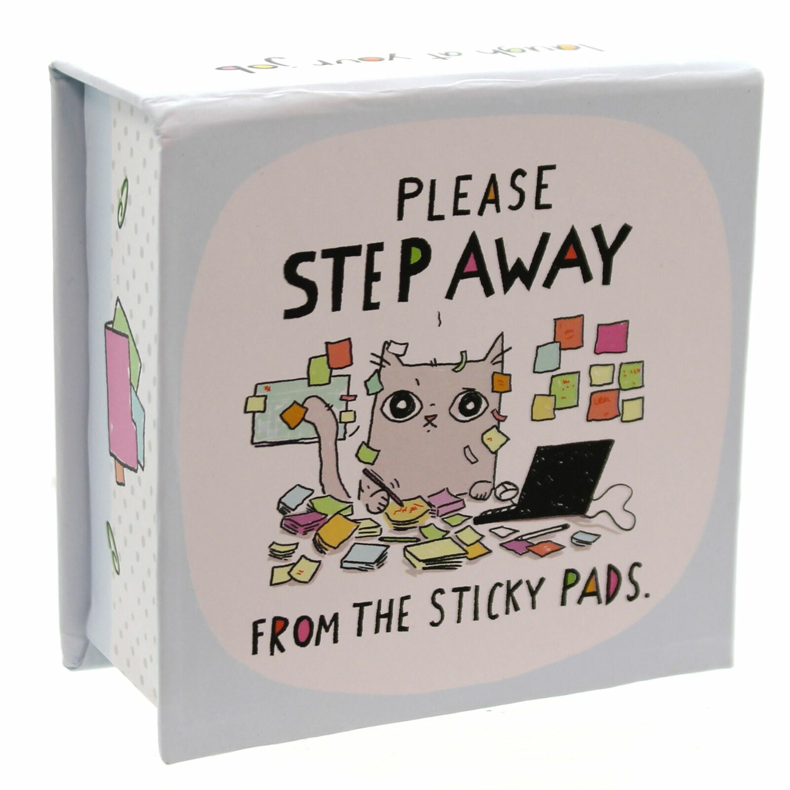 Cats at Work by Kathy Weller Please Step Away Memo Cube Notepad, 1.5" Thick