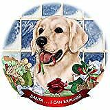 Golden Retriever White Dog Porcelain Ornament Pet Gift Santa I Can Explain!