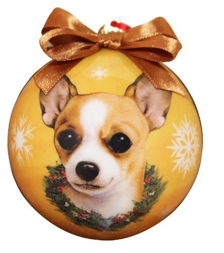 Chihuahua Christmas Ornament Shatter Proof Ball Easy To Personalize