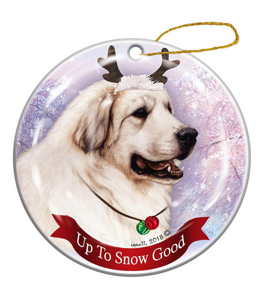 Holiday Pet Gifts Great Pyrenees Dog Porcelain Christmas Ornament