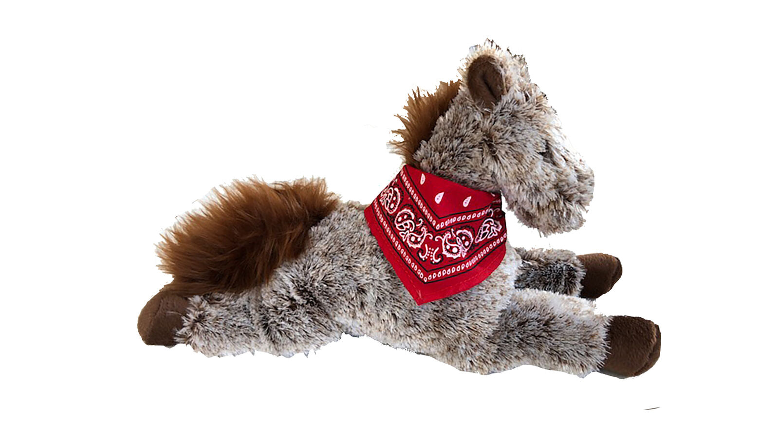 Ganz Brown Dapple Horse with Bandana Stuffed Plush Toy, 12.5in
