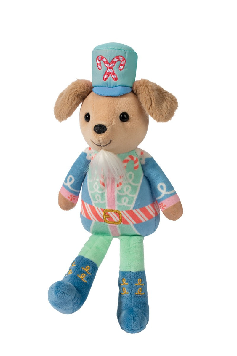Douglas Toys Peppermint Nutcracker Prince Pup Plush Stuffed Animal Toy, 8"