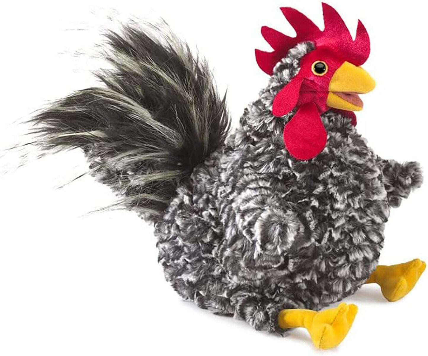 Folkmanis Barred Rock Rooster Hand Puppet, 12"