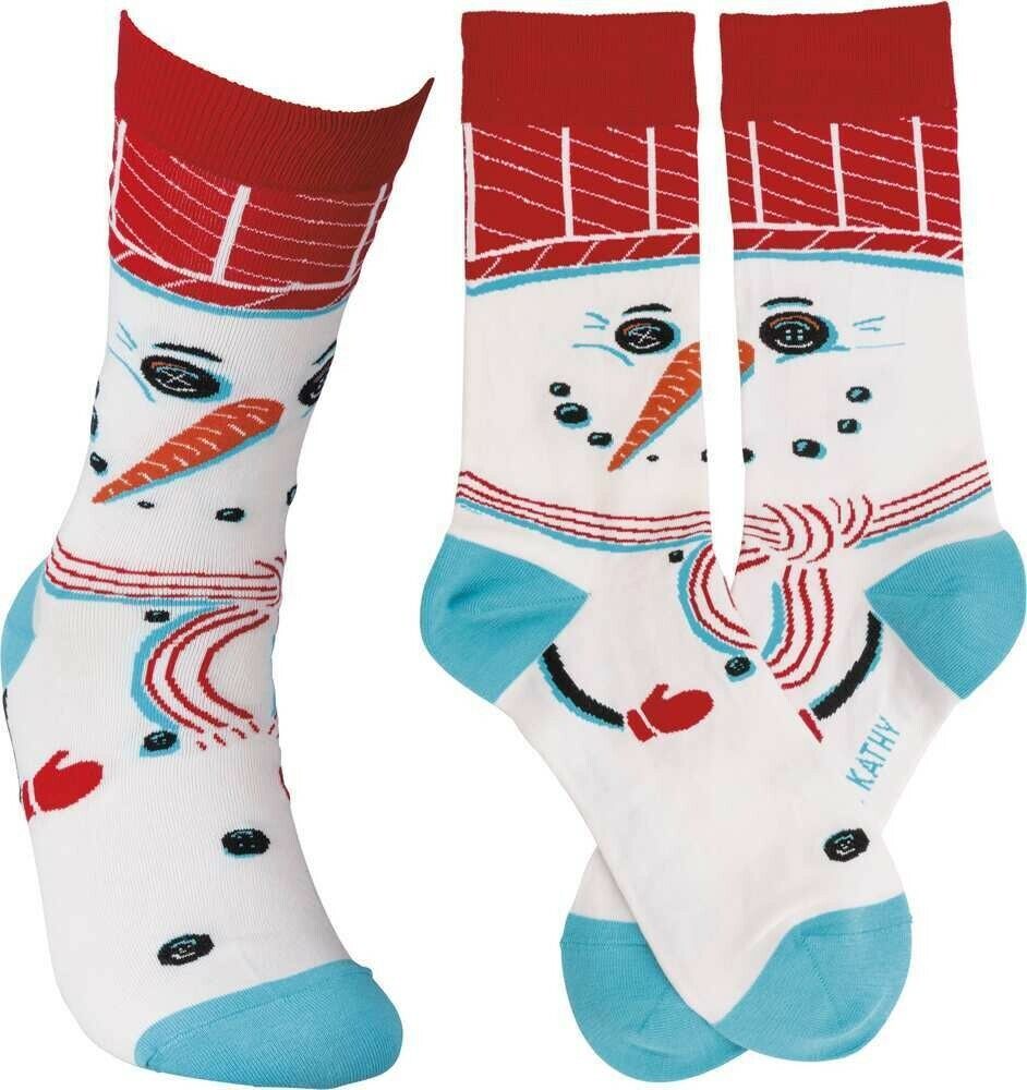 Primitives by Kathy Unisex Socks - Snowman, Multi, One Size