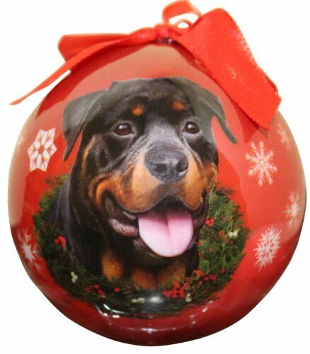 Rottweiler Christmas Ornament Shatter Proof Ball Easy To Personalize