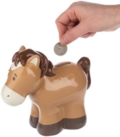 Ganz Horse Money Bank, 7-inch Length, Brown, BG4663