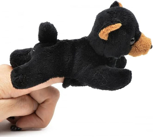 Unipak 1155BK Black Bear Plush Finger Puppet, 5-inch Length