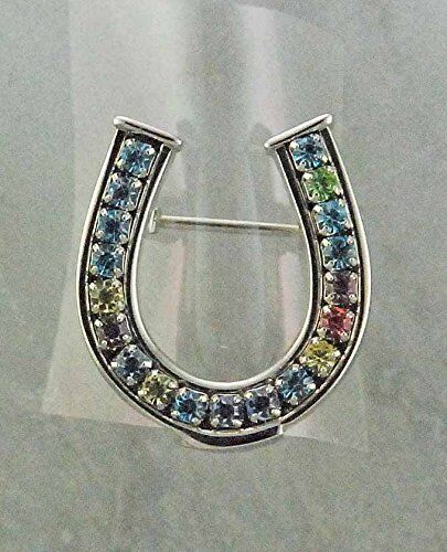 Finishing Touch Pastel Stone Horse Shoe Pin