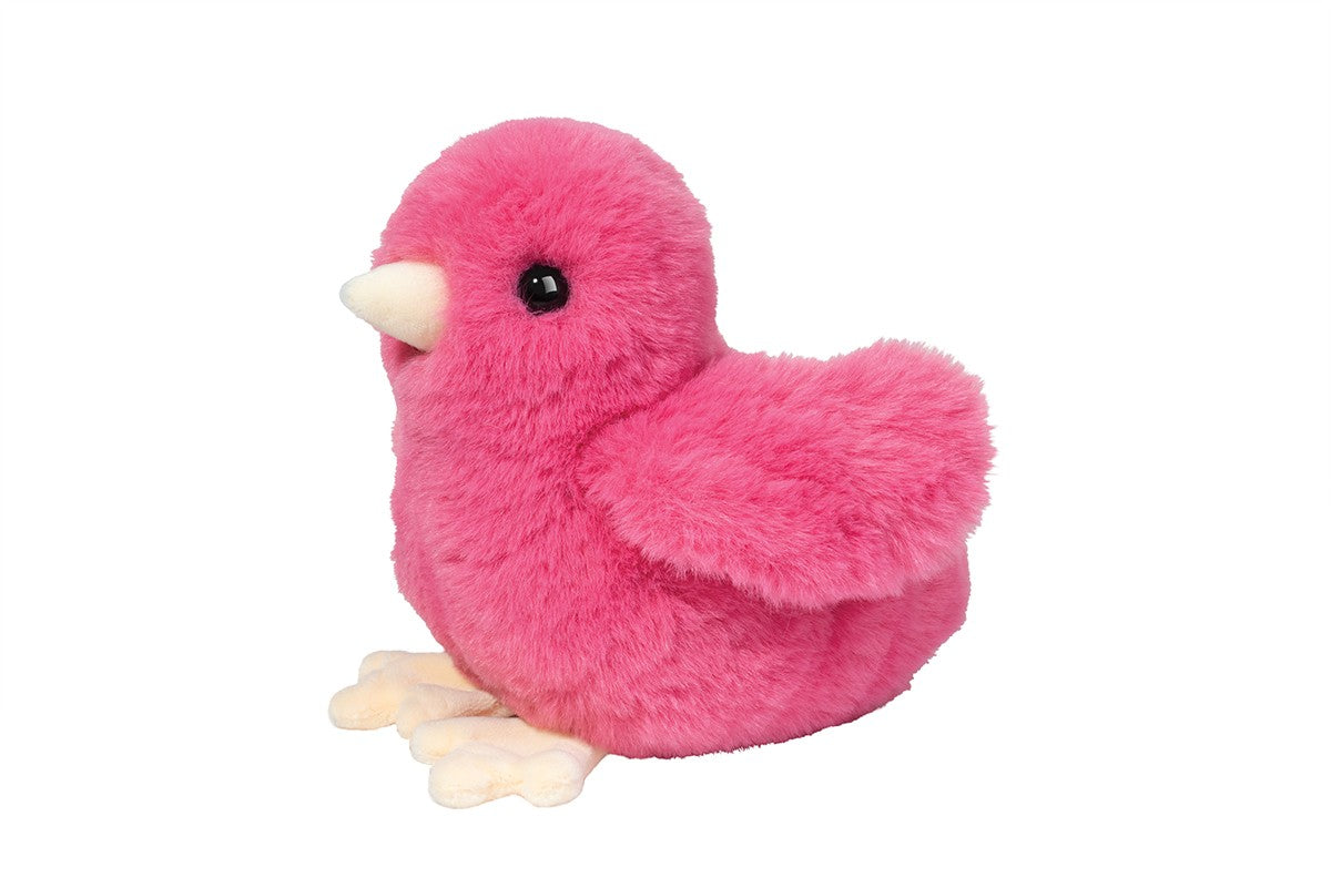 Douglas Toys Colorful Chicks Soft Plush Stuffed Animal, Dark Hot Pink, 6 inches